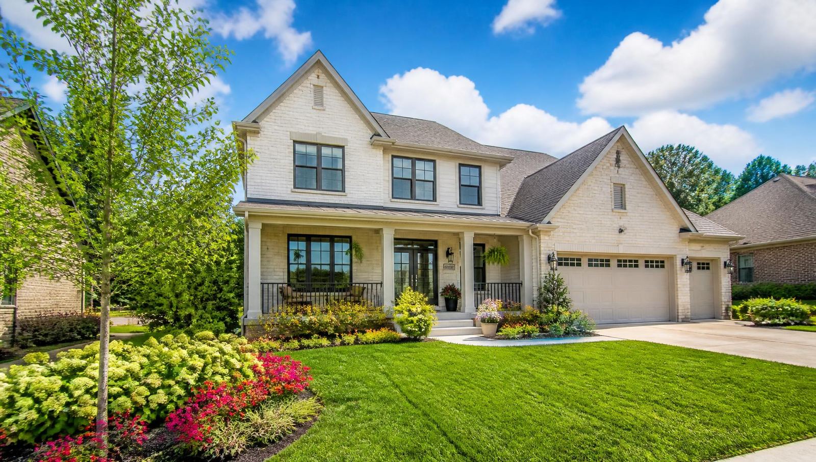 Bright daytime view of a charming family home in Central Kentucky